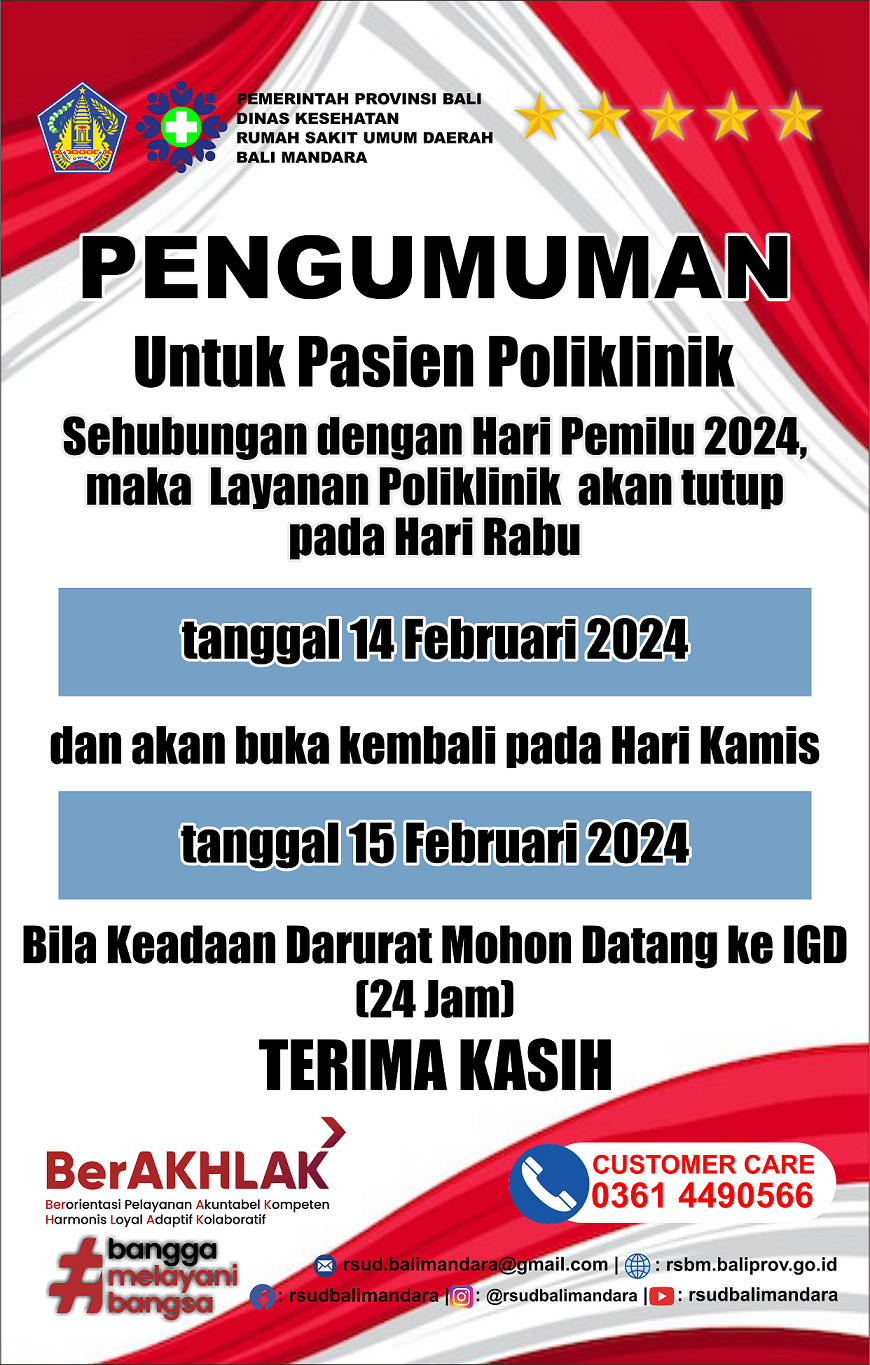 PENGUMUMAN LIBUR HARI PEMILU 2024